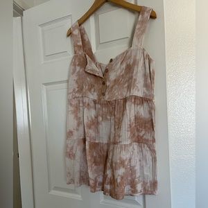Show Me Your MuMu tie dye neutral mini dress